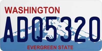 WA license plate ADQ5320