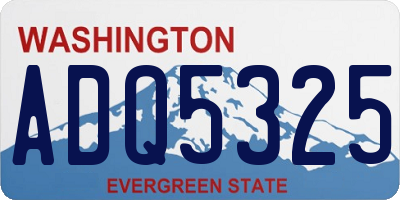 WA license plate ADQ5325