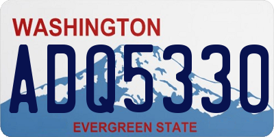 WA license plate ADQ5330