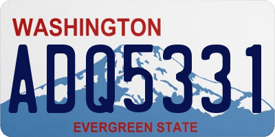 WA license plate ADQ5331