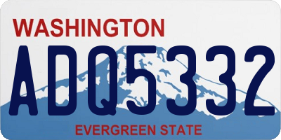 WA license plate ADQ5332