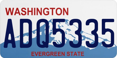 WA license plate ADQ5335