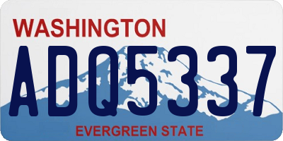 WA license plate ADQ5337