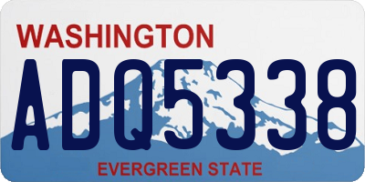 WA license plate ADQ5338