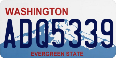 WA license plate ADQ5339