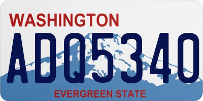 WA license plate ADQ5340