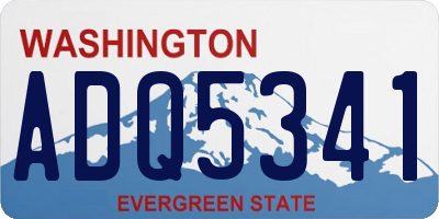 WA license plate ADQ5341
