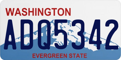 WA license plate ADQ5342