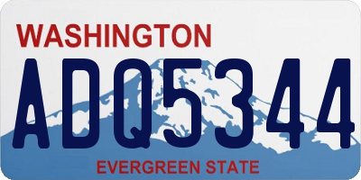 WA license plate ADQ5344