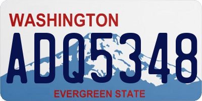 WA license plate ADQ5348