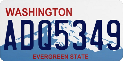 WA license plate ADQ5349