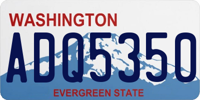 WA license plate ADQ5350