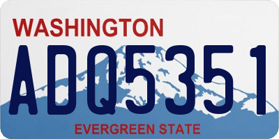 WA license plate ADQ5351