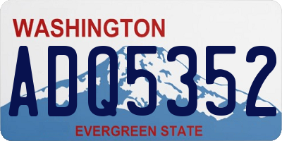 WA license plate ADQ5352