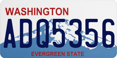 WA license plate ADQ5356