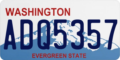WA license plate ADQ5357