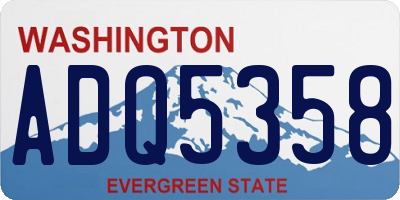 WA license plate ADQ5358
