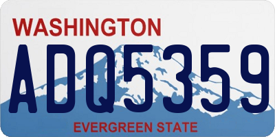WA license plate ADQ5359