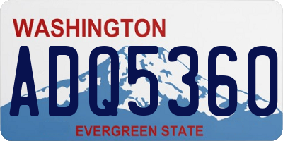 WA license plate ADQ5360