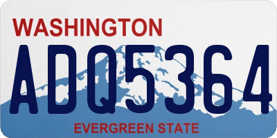 WA license plate ADQ5364