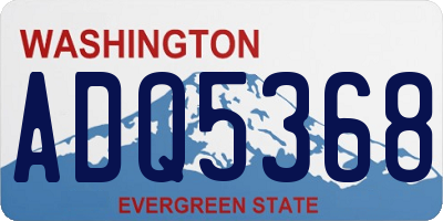 WA license plate ADQ5368