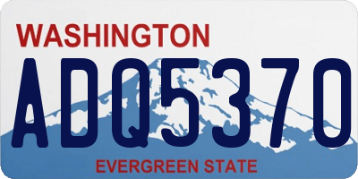 WA license plate ADQ5370
