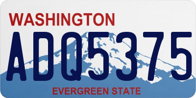 WA license plate ADQ5375