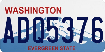 WA license plate ADQ5376
