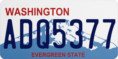 WA license plate ADQ5377