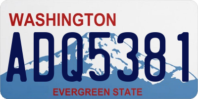 WA license plate ADQ5381