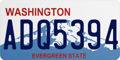 WA license plate ADQ5394