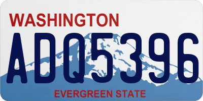 WA license plate ADQ5396