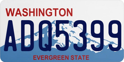 WA license plate ADQ5399