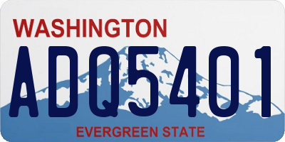 WA license plate ADQ5401