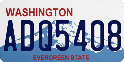 WA license plate ADQ5408