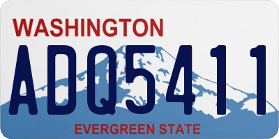 WA license plate ADQ5411