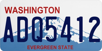 WA license plate ADQ5412