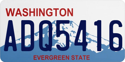 WA license plate ADQ5416