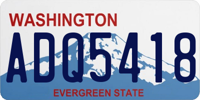 WA license plate ADQ5418