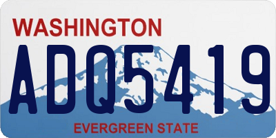 WA license plate ADQ5419