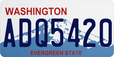WA license plate ADQ5420