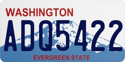 WA license plate ADQ5422