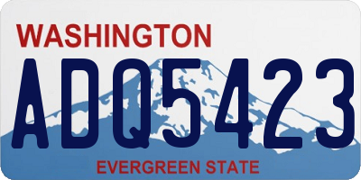 WA license plate ADQ5423