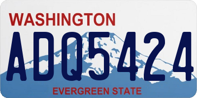 WA license plate ADQ5424