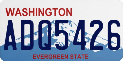 WA license plate ADQ5426