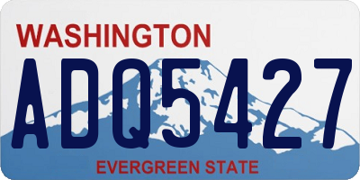 WA license plate ADQ5427