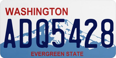 WA license plate ADQ5428