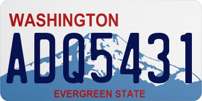 WA license plate ADQ5431