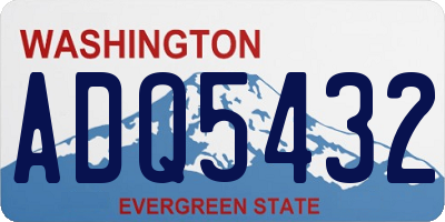 WA license plate ADQ5432