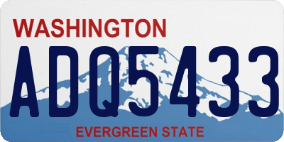 WA license plate ADQ5433